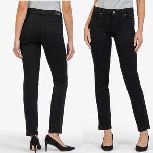 Kut from the Kloth Black Straight Leg Jeans Size 10
